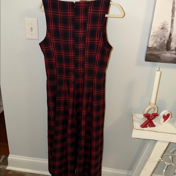 ⭐️NWT Avec Les Filles Pleated Plaid Midi Dress⭐️ - Picture 6 of 10